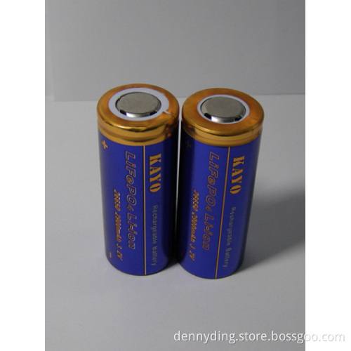 LiFePO4 26650C cell and pack